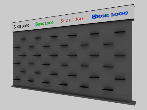 Supermarket Shelves Low-poly 3D Model