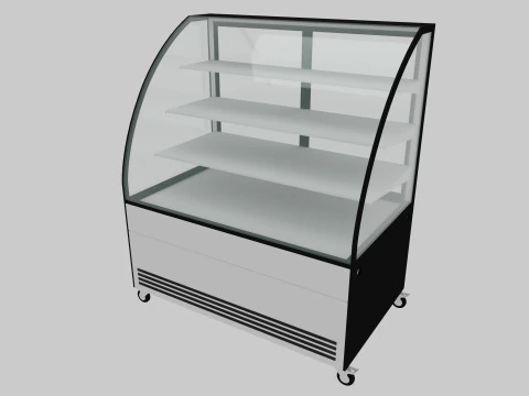 Supermarket Freezer Refrigirator 2 Low-poly 3D Model