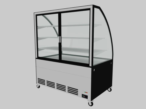 Supermarket Freezer Refrigirator 2 Low-poly 3D Model