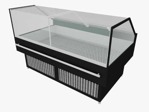 Supermarket Freezer Refrigirator 2 Low-poly 3D Model