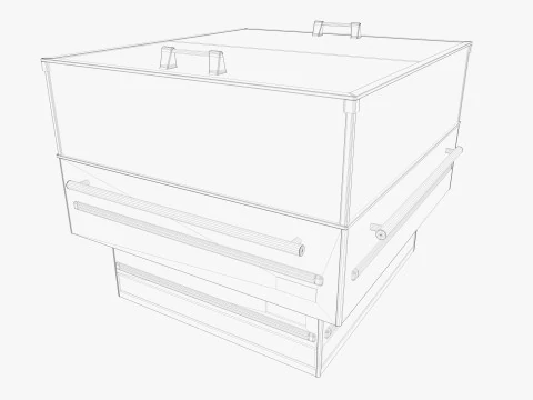 Supermarket Freezer Refrigirator 2 Low-poly 3D Model