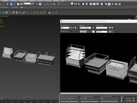 Supermarket Freezer Refrigirator 2 Low-poly 3D Модель