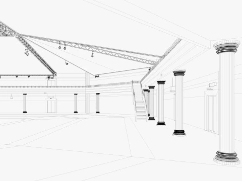 Exhibition Hall 40 3D Model