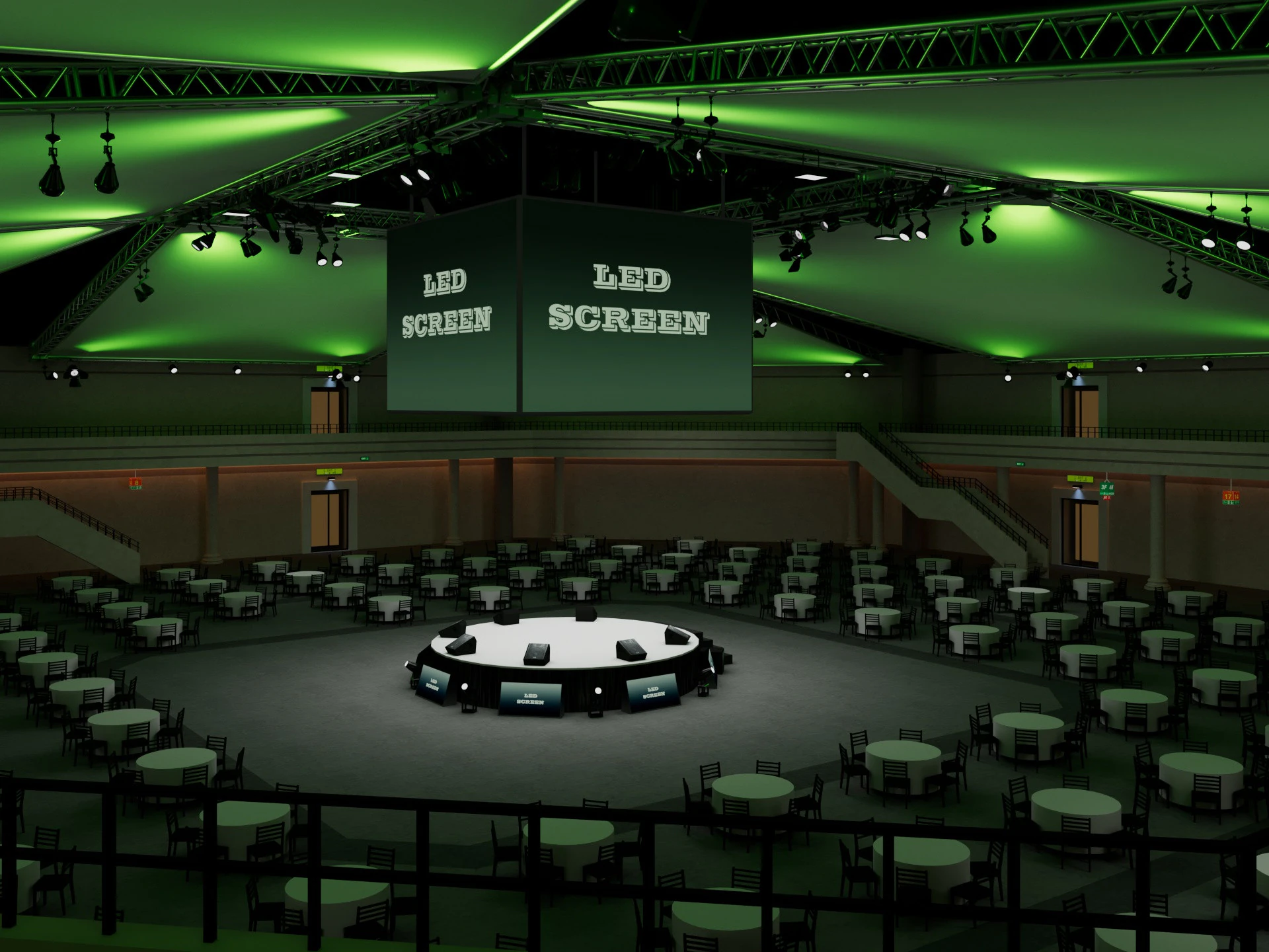 Int&eacute;rieur de la salle de r&eacute;union Modèle 3D .c4d .max .obj .3ds .fbx .stl .blend 