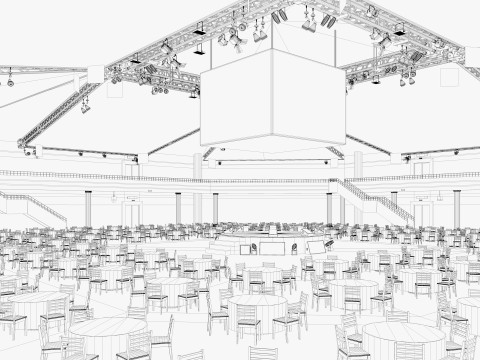 Assembly Hall interior 3D Модель