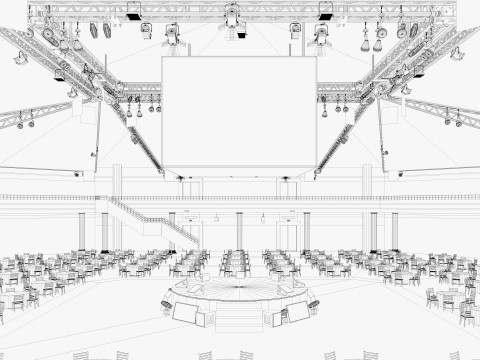 Assembly Hall interior 3D Модель