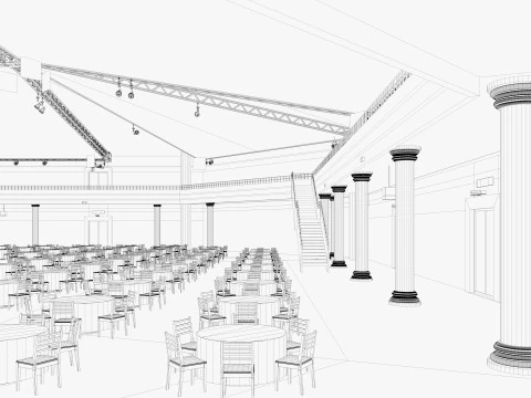 Int&eacute;rieur de la salle de r&eacute;union Modèle 3D