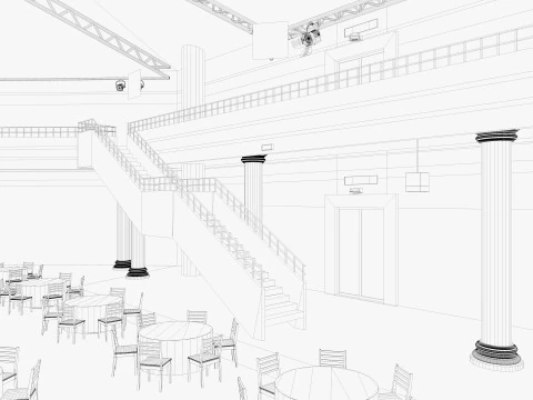 Int&eacute;rieur de la salle de r&eacute;union Modèle 3D