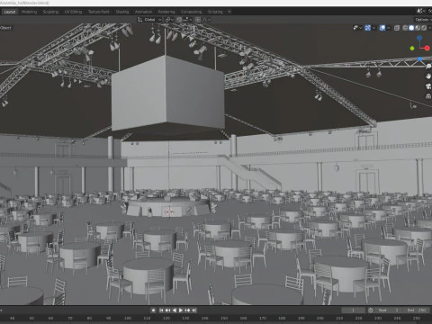Int&eacute;rieur de la salle de r&eacute;union Modèle 3D
