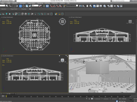 Assembly Hall interior 3D Модель