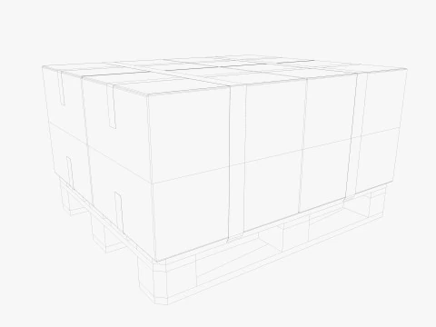 Pallet Jack and Racking Low-poly 3D Model
