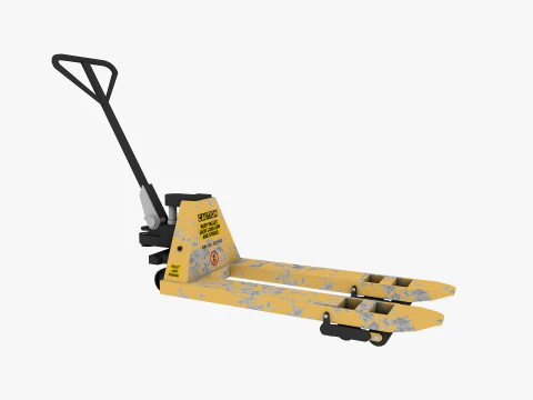 Pallet Jack and Racking Low-poly 3D Model