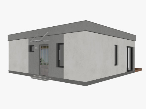 House collection 4 low poly townhouse 3D 모델