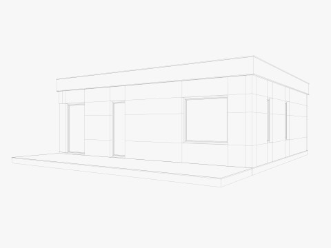House collection 4 low poly townhouse 3D 모델