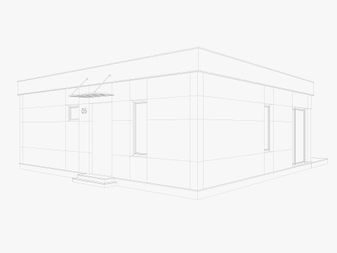 House collection 4 low poly townhouse 3D 모델