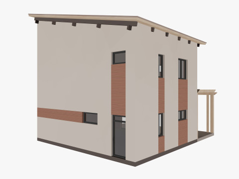 House collection 4 low poly townhouse 3D 모델