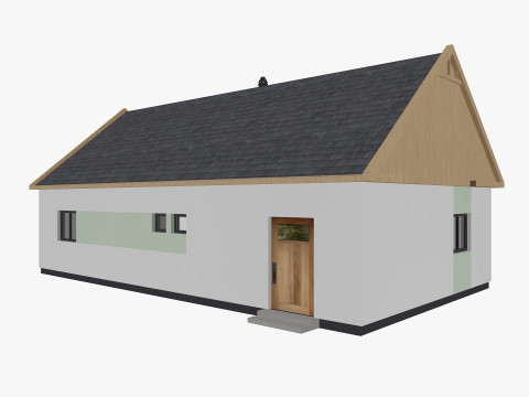 House collection 4 low poly townhouse 3D 모델