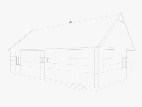 House collection 4 low poly townhouse 3D 모델