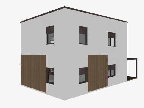 House collection 4 low poly townhouse 3D 모델