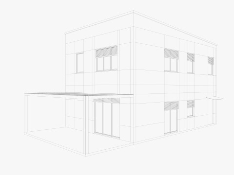 House collection 4 low poly townhouse 3D 모델