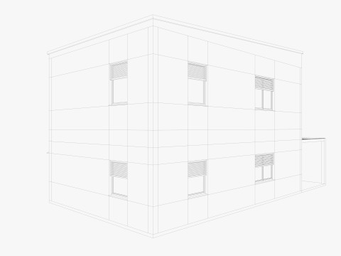 House collection 4 low poly townhouse 3D 모델