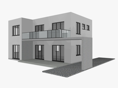 House collection 4 low poly townhouse 3D 모델