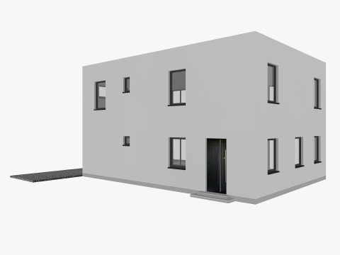 House collection 4 low poly townhouse 3D 모델