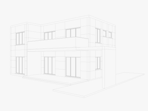 House collection 4 low poly townhouse 3D 모델