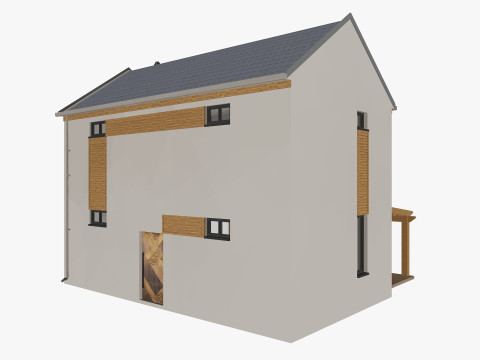 House collection 4 low poly townhouse 3D 모델