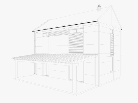 House collection 4 low poly townhouse 3D 모델