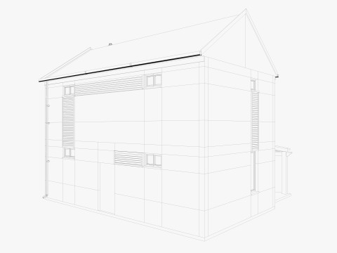 House collection 4 low poly townhouse 3D 모델