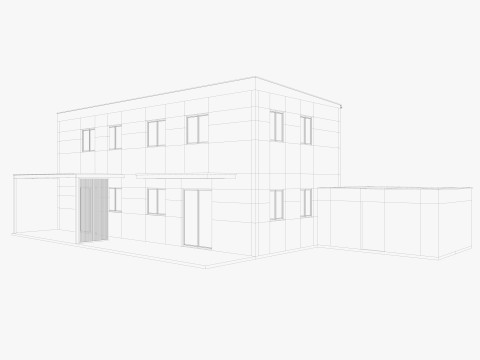 House collection 4 low poly townhouse 3D 모델