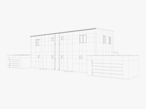 House collection 4 low poly townhouse 3D 모델