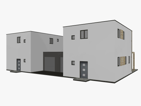 House collection 4 low poly townhouse 3D 모델