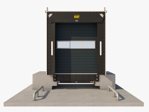 Loading Dock Door 3 Low-poly Model 3D