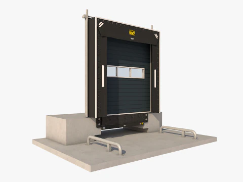 Porta da doca de carregamento 3 Low-poly Modelo 3D