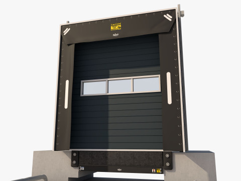 Loading Dock Door 3 Low-poly Model 3D