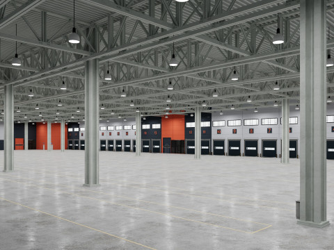 Warehouse Logistic 12 interior and exterior 3D Modell