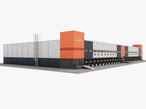 Warehouse Logistic 12 interior and exterior 3D Model