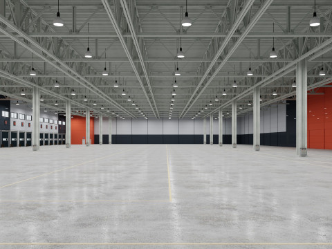 Warehouse Logistic 12 interior and exterior 3D Modell