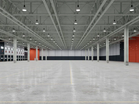 Warehouse Logistic 12 interior and exterior 3D Model