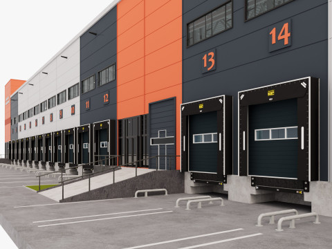 Warehouse Logistic 12 interior and exterior 3D Modell