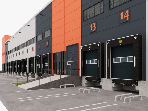 Warehouse Logistic 12 interior and exterior 3D Model