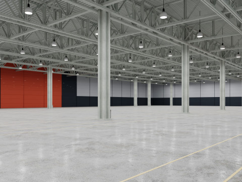 Warehouse Logistic 12 interior and exterior 3D Modell