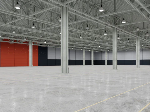 Warehouse Logistic 12 interior and exterior 3D Model