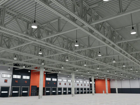 Warehouse Logistic 12 interior and exterior 3D Model