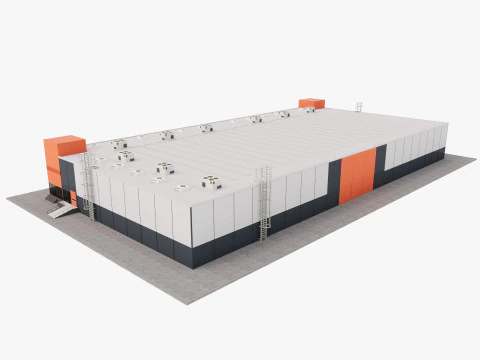 Warehouse Logistic 12 interior and exterior 3D Model