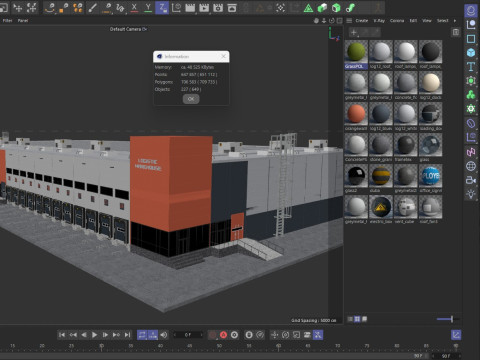 Warehouse Logistic 12 interior and exterior 3D Modell