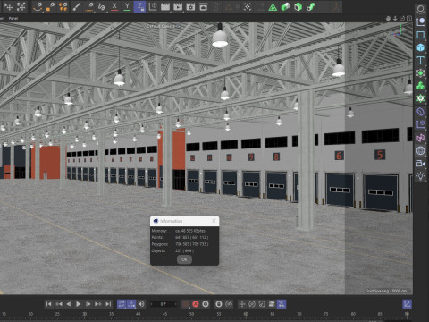 Warehouse Logistic 12 interior and exterior 3D Modell