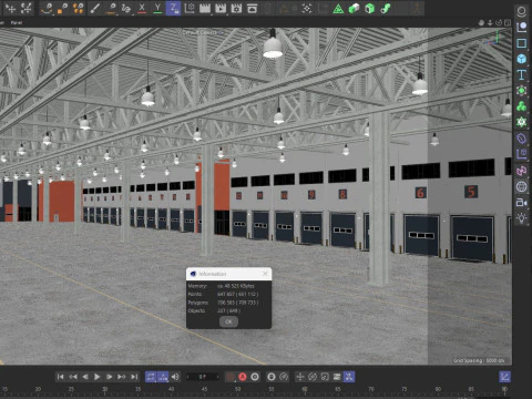 Warehouse Logistic 12 interior and exterior 3D Model